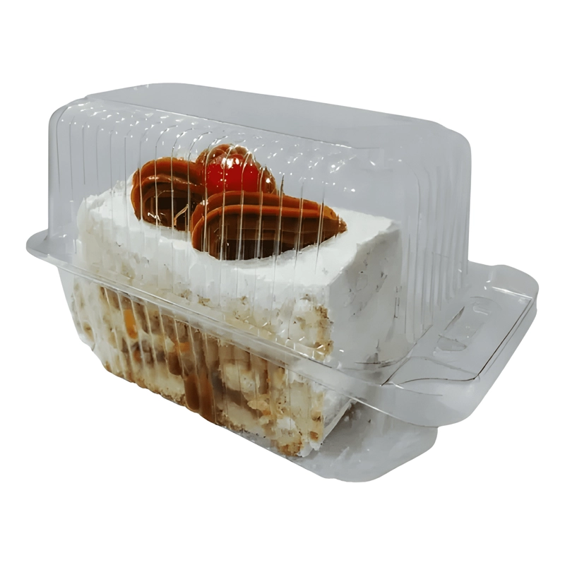 ENVASE PLASTICO PORTA TORTA DESECHABLE 10X6,5X12 CM 20U - 1