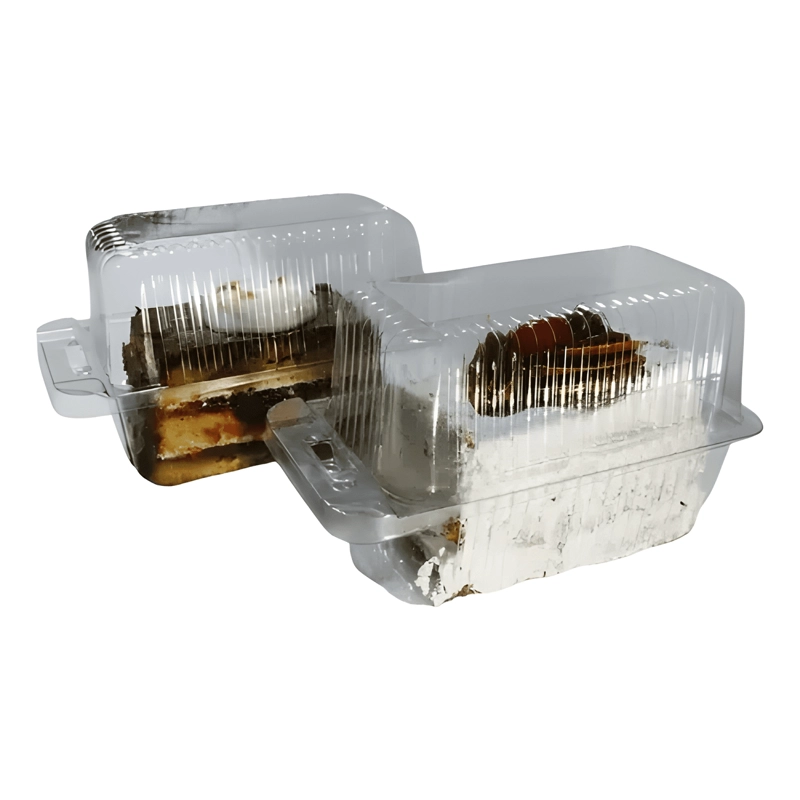 ENVASE PLASTICO PORTA TORTA DESECHABLE 10X6,5X12 CM 20U - 4