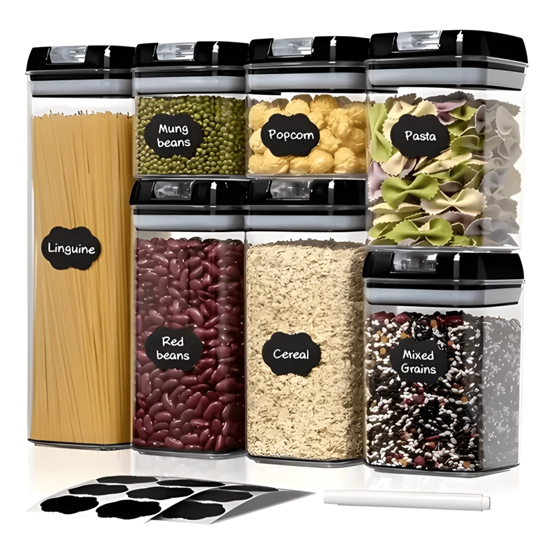 SET 7 CONTENEDORES HERME TICOS ALIMENTOS PARA DESPENSA - 2