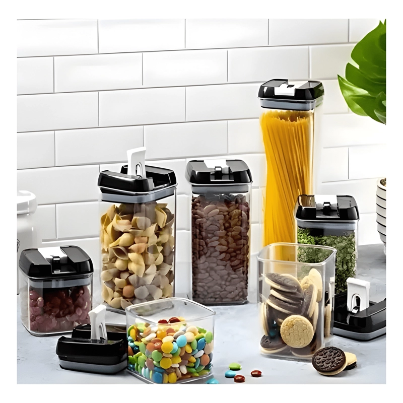 SET 7 CONTENEDORES HERME TICOS PARA ALIMENTOS Y CONDIMENTOS - 1