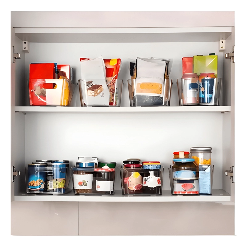 CONTENEDOR ACRILICO ORGANIZADOR COCINA TALLA L, TRANSPARENTE - 1