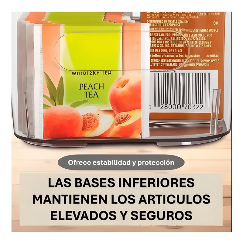 CONTENEDOR ACRILICO ORGANIZADOR COCINA TALLA L, TRANSPARENTE - 4