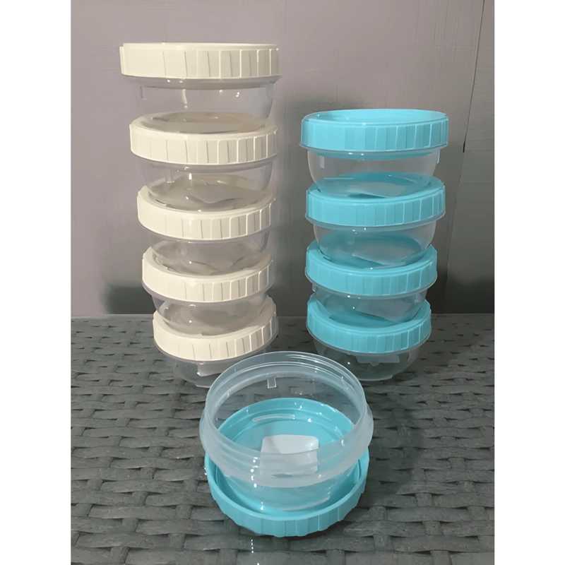 PACK 10 FRASCO POTE MINI PLASTICO CON TAPA 50 ML #2 - 1