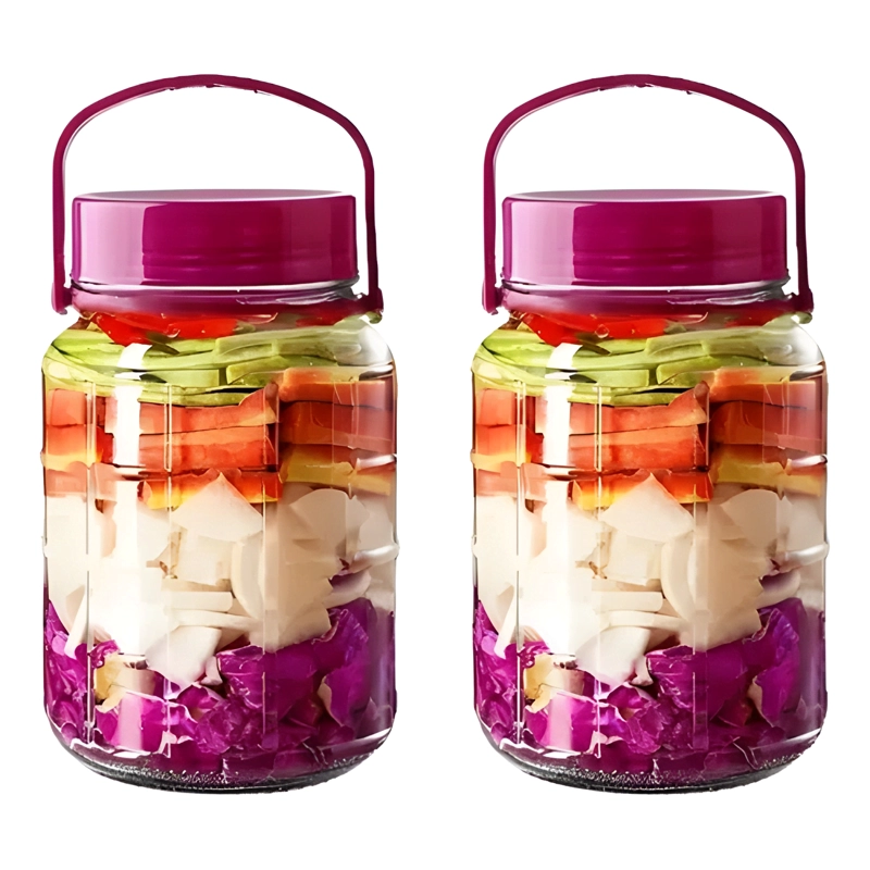 PACK 2 FRASCOS ESCABECHEROS HERME TICOS 3 L, TRANSPARENTE - 1
