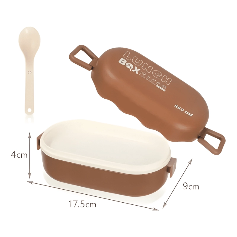 TUPPER OVALADO HERME TICO CON CUBIERTOS 850 ML - 1