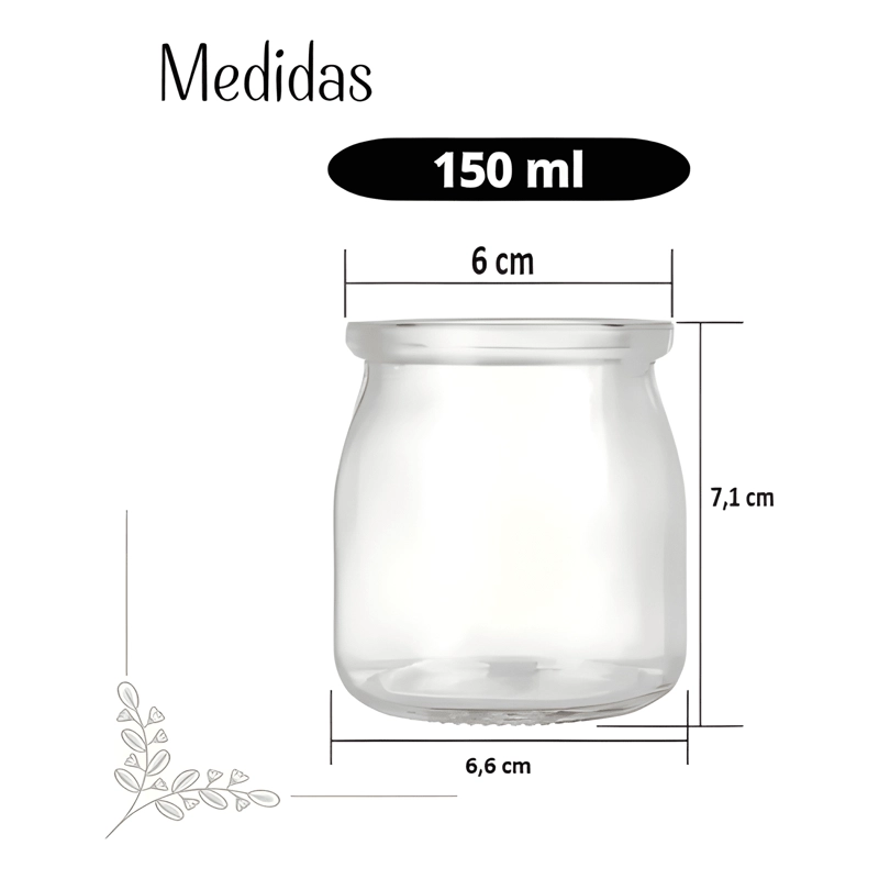 PACK 6 FRASCOS VIDRIO 150 ML TAPA PLASTICA Y CORCHO - 1
