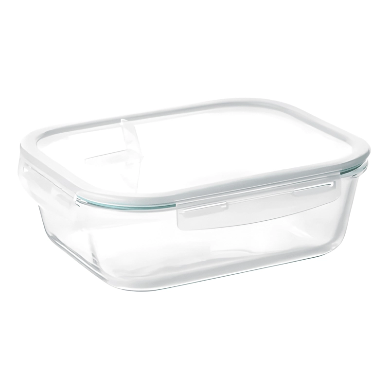 CONTENEDOR HERME TICO DE VIDRIO 370 ML 4U, TRANSPARENTE - 2