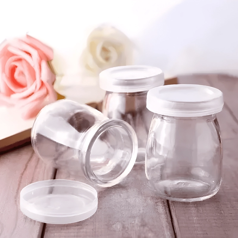 PACK 6 FRASCOS VIDRIO OVALADO TAPA PLASTICA 200 ML - 3