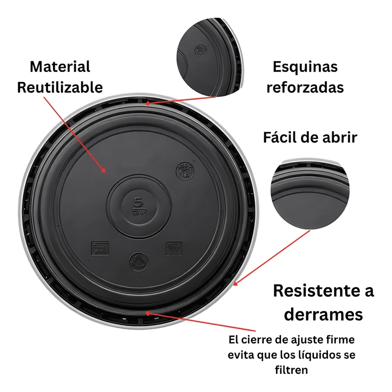 FRASCO HERME TICO CONTENEDOR PLASTICO CON TAPA 10U - 4