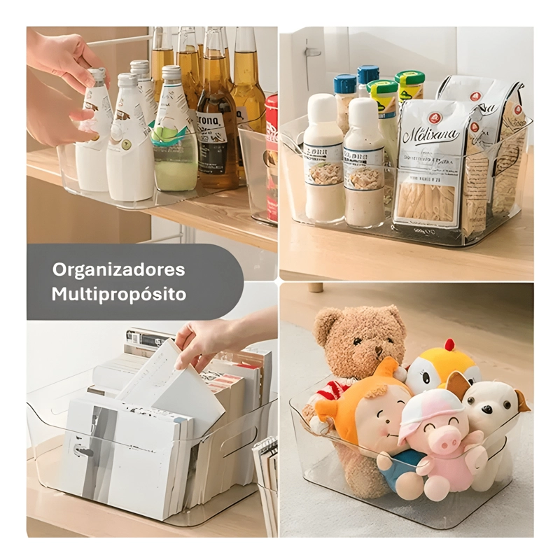 CONTENEDOR ACRILICO ORGANIZADOR DE COCINA TALLA L 4U - 1