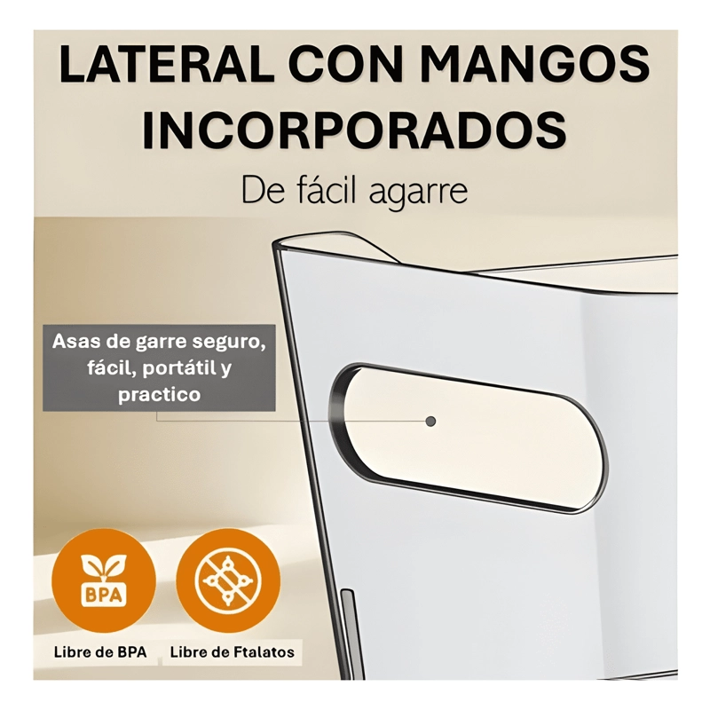 CONTENEDOR ACRILICO ORGANIZADOR DE COCINA TALLA L 4U - 2