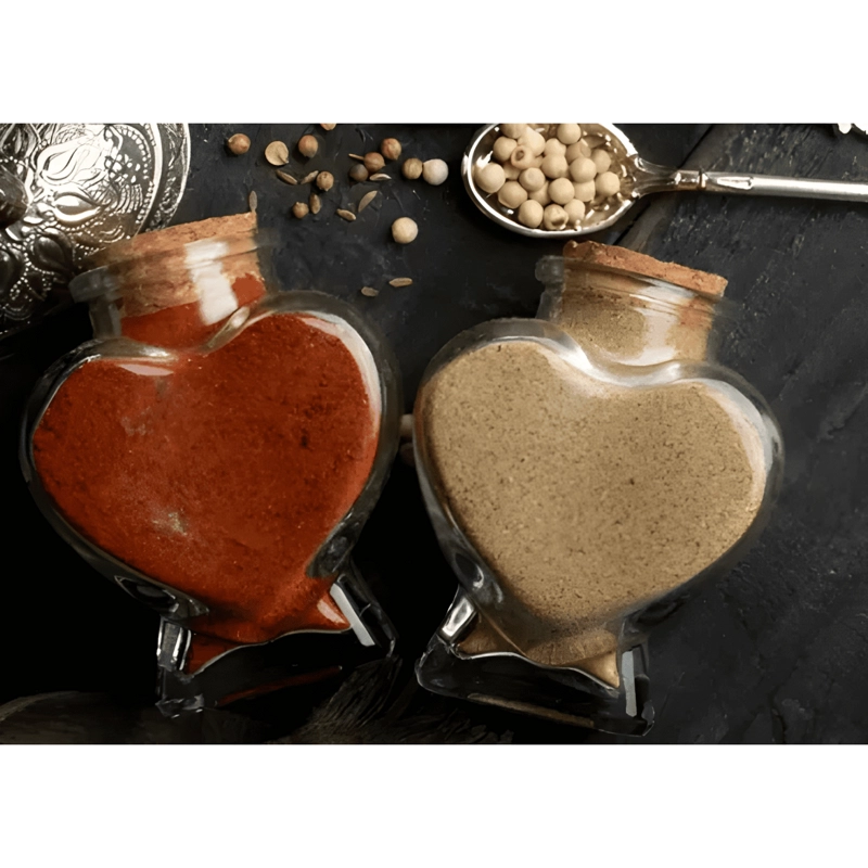 PACK 24 BOTELLA DECORATIVA CORAZON VIDRIO TAPA CORCHO 150 ML - 2