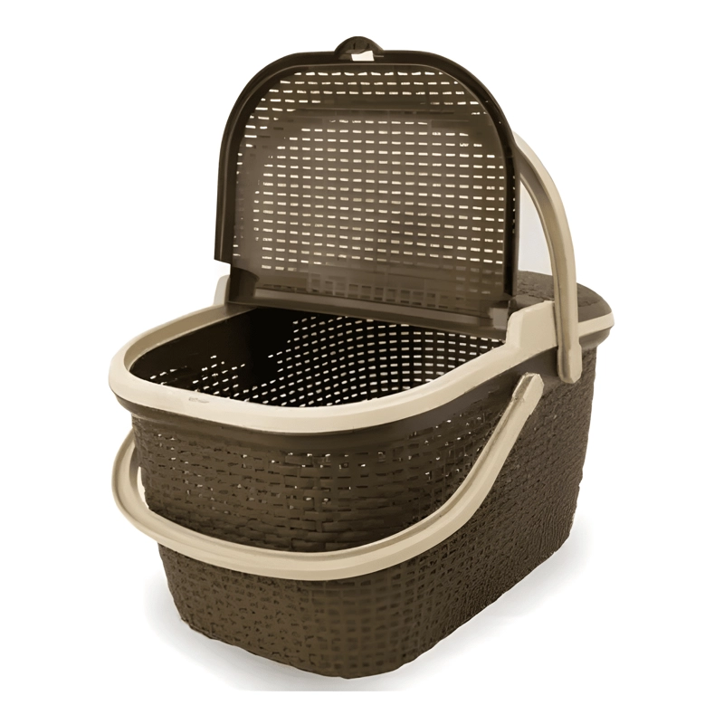 CANASTA DE RATAN PARA ALIMENTOS Y PICNIC - 1