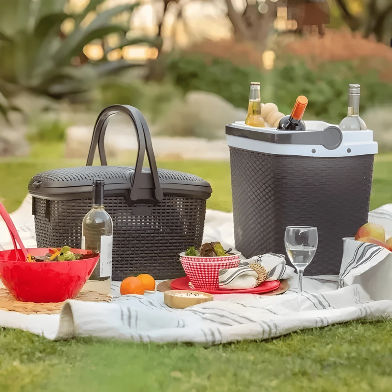 CANASTA DE RATAN PARA ALIMENTOS Y PICNIC - 3