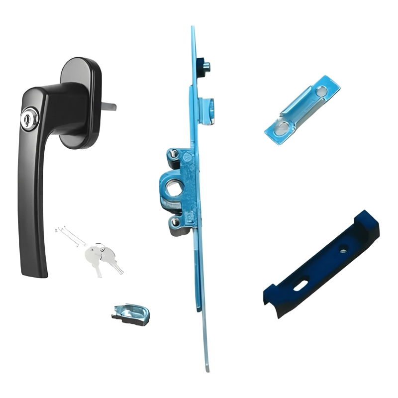 KIT MANILLA CON LLAVE Y CREMONA UNIPUNTO PARA VENTANA #1 - 1