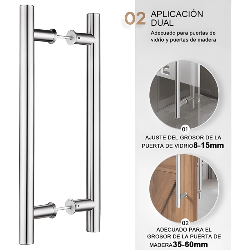 MANILLON ACERO INOXIDABLE 50 CM PARA TODA CLASE DE PUERTA #1 - 4