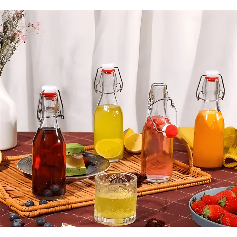 PACK 6 FRASCO VIDRIO HERME TICO VINAGRA/LECHE 500 ML, BLANCO - 3