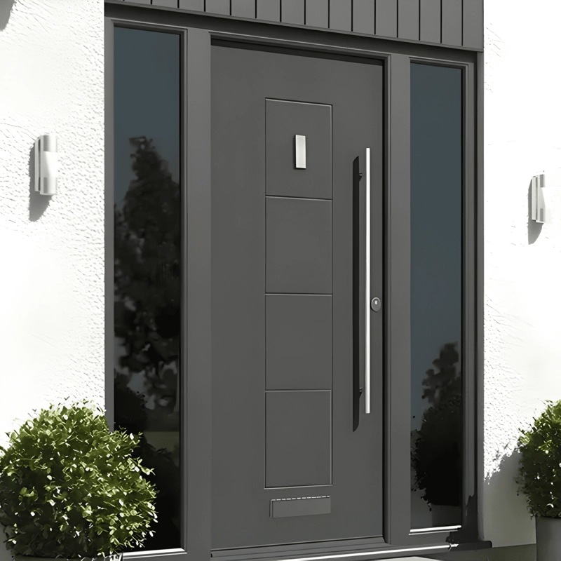 MANIJA DOBLE TIPO H INOX 100 CM PUERTA VIDRIO, PLATEADO #1 - 4