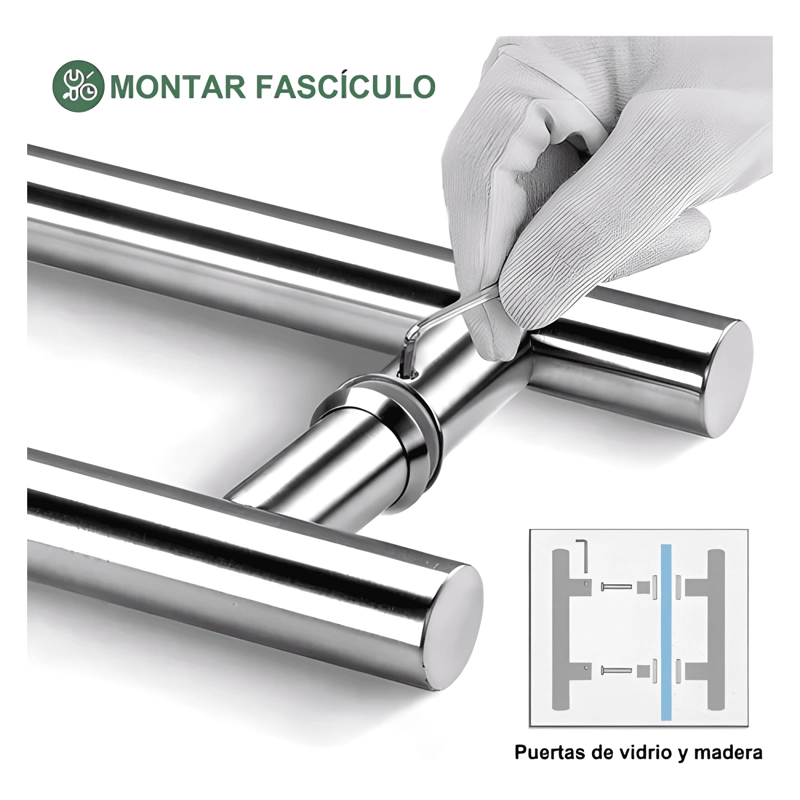 MANIJA TIRADOR PARA PUERTA DE ACERO INOXIDABLE 100 CM #4 - 3