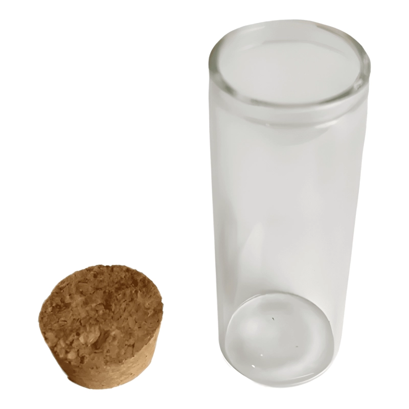 FRASCO DE VIDRIO TAPA CORCHO 50 ML 12U - 4