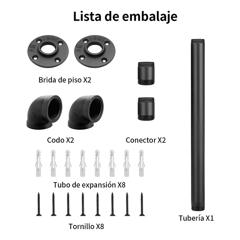 BARANDAL PASAMANOS DE TUBO PARA ESCALERAS 1 M #3 - 2