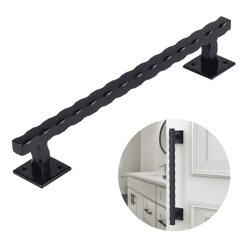 MANILLA TIRADOR CORREDIZA GRANERO 301X290X14, NEGRO - 1