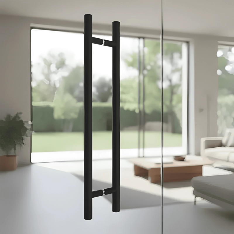 TIRADOR BIDIRECCIONAL PARA PUERTA, NEGRO - 1