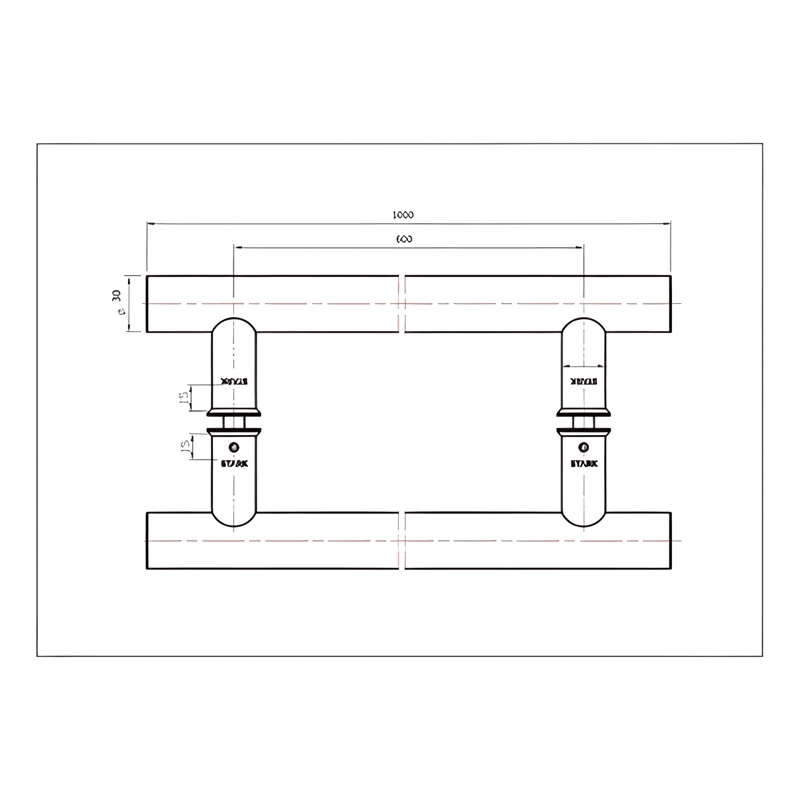 TIRADOR BIDIRECCIONAL PARA PUERTA, NEGRO - 3