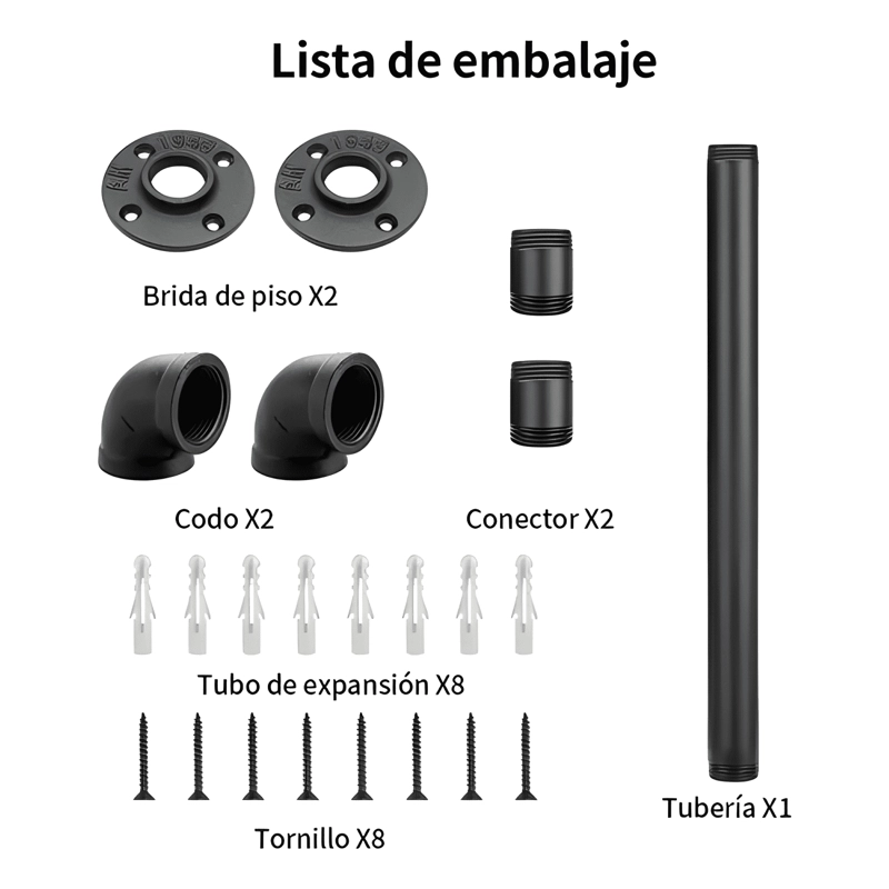 BARANDAL PASAMANOS DE TUBO PARA ESCALERAS 1 M #1 - 2