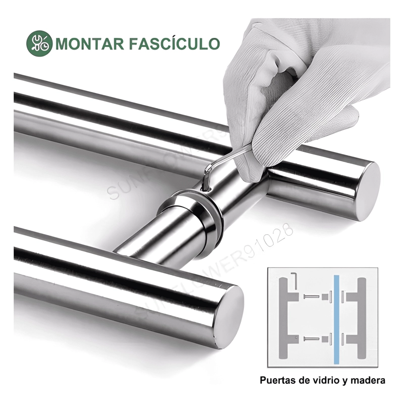 MANIJA TIRADOR PARA PUERTA DE ACERO INOXIDABLE 100 CM #6 - 4
