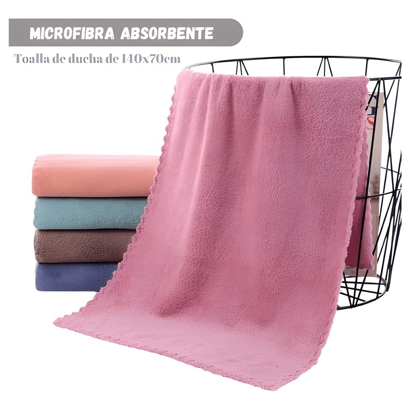 PACK 3 TOALLA DE BAÑO MICROFIBRA SECADO RAPIDO DEPORTE VIAJE - 4