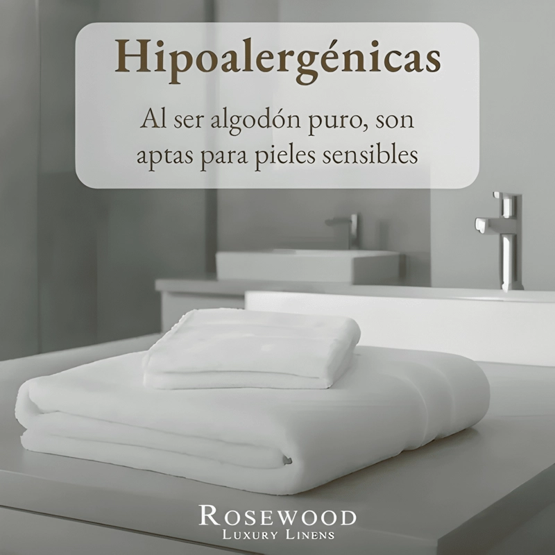 TOALLAS BAÑO PREMIUM SET 2 100% ALGODON ROSEWOOD LUJO SUAVE - 1