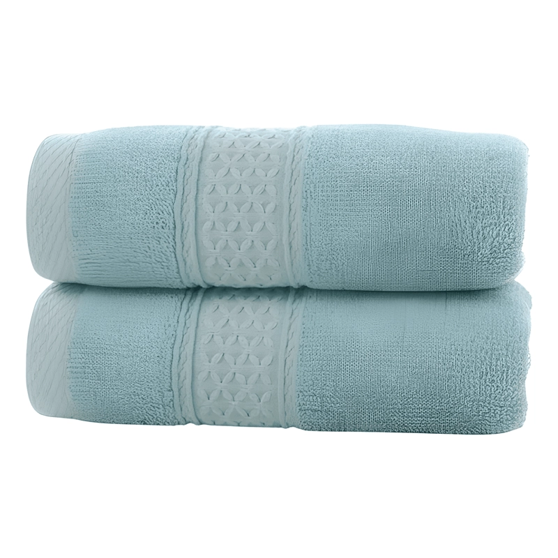 PACK DE 2 TOALLAS DE BAÑO CUERPO Y MANO 100% ALGODON VERDE - 1