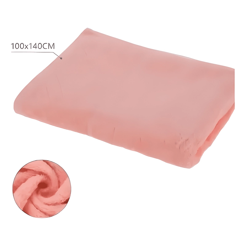 TOALLA EXTRA GRANDE 100*140CM 100% ALGODON LISO ROSA - 2