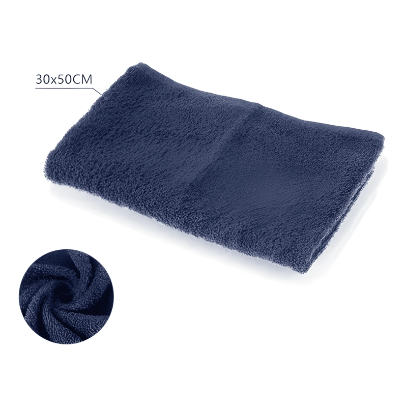 TOALLA DE CARA 30*50CM 100% ALGODO PACK DE 2 LISO AZUL - 3