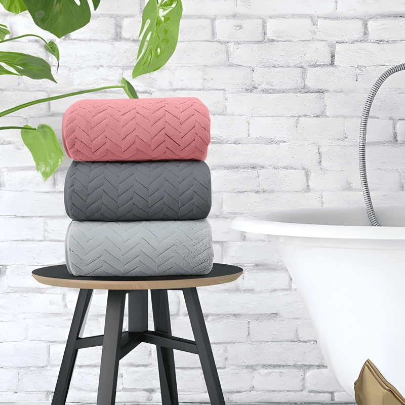 SET 3 TOALLA DE BAÑO SUAVE DE ALTA DENSIDAD 140*70CM - 2