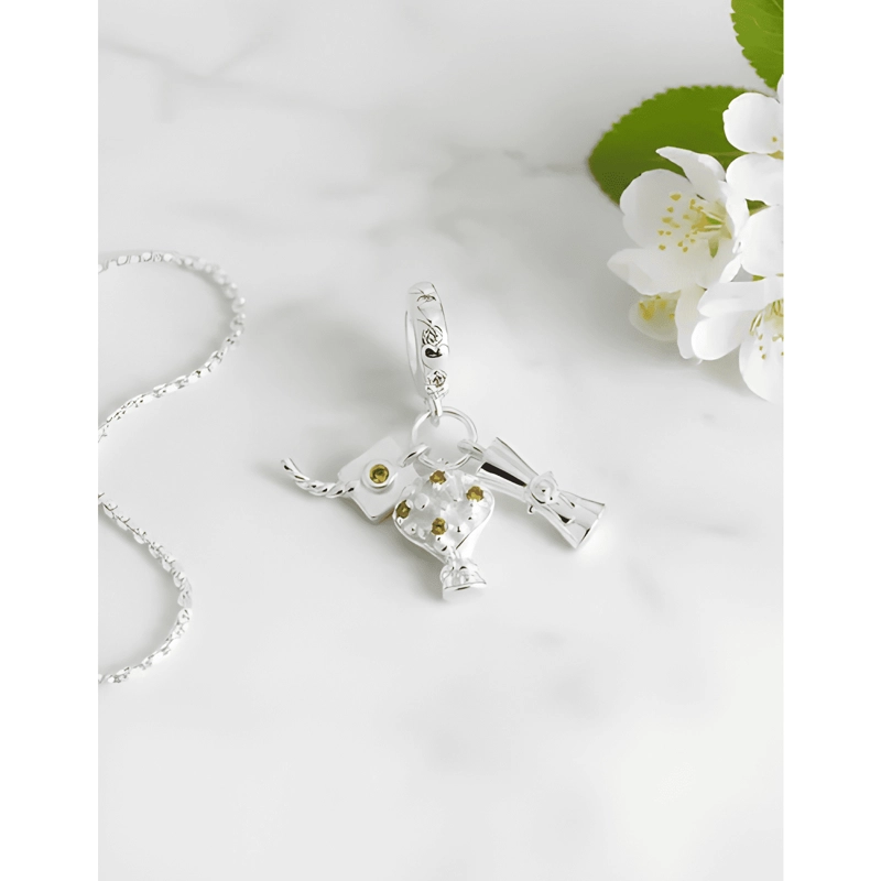 CHARM PLATA 925 GRADUACION REGALO DIPLOMA BIRRETE FLORES - 2