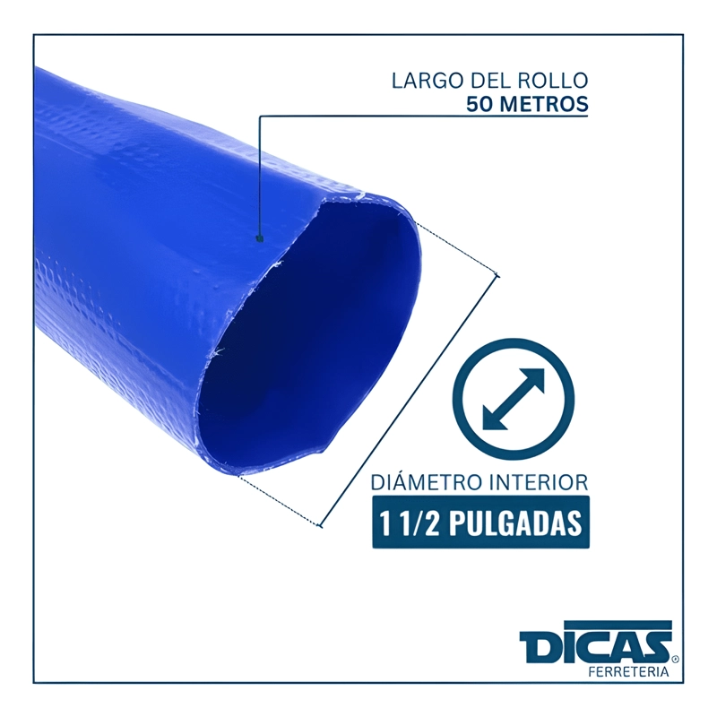 MANGUERA PLANA LAYFLAT 1 1/2 PULGADA 50 METROS - 3
