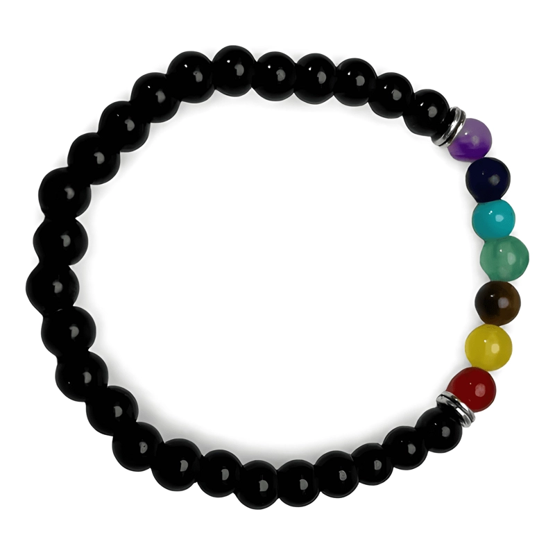 PULSERA ELASTICA 7 CHAKRAS CUARZO PIEDRAS ENERGIA - 1