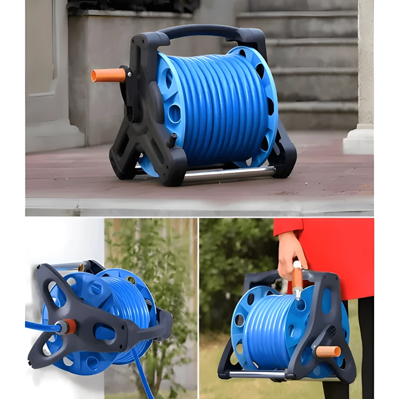MANGUERA CON RIEL RETRACTIL PARA JARDIN Y PISTOLA 15 MTS - 2