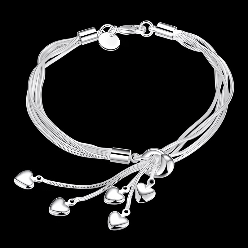 PULSERA MUJER ESCLAVA BRAZALETE PLATA 925 ELEGANTE - 2