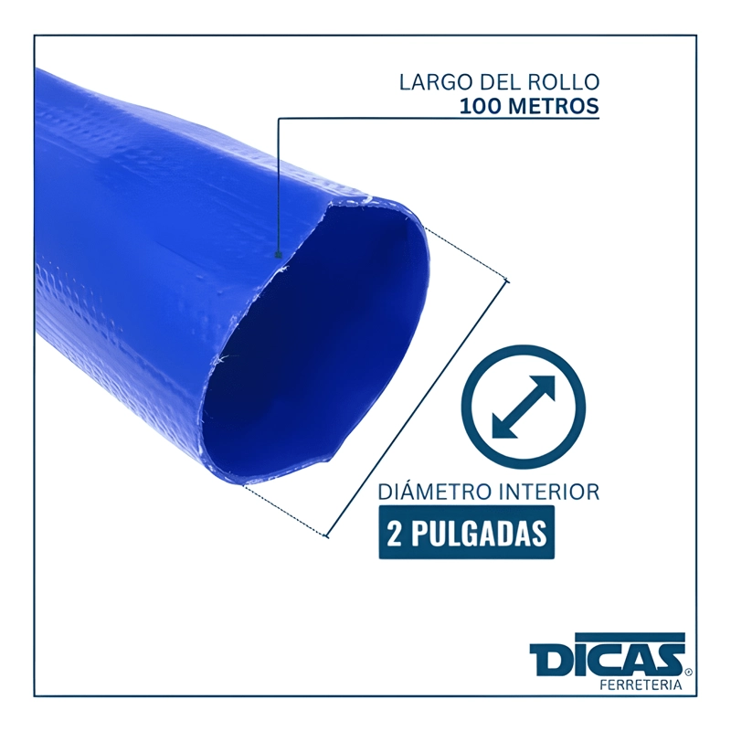 MANGUERA PLANA 2 PULGADAS ROLLO 100 METROS - 3