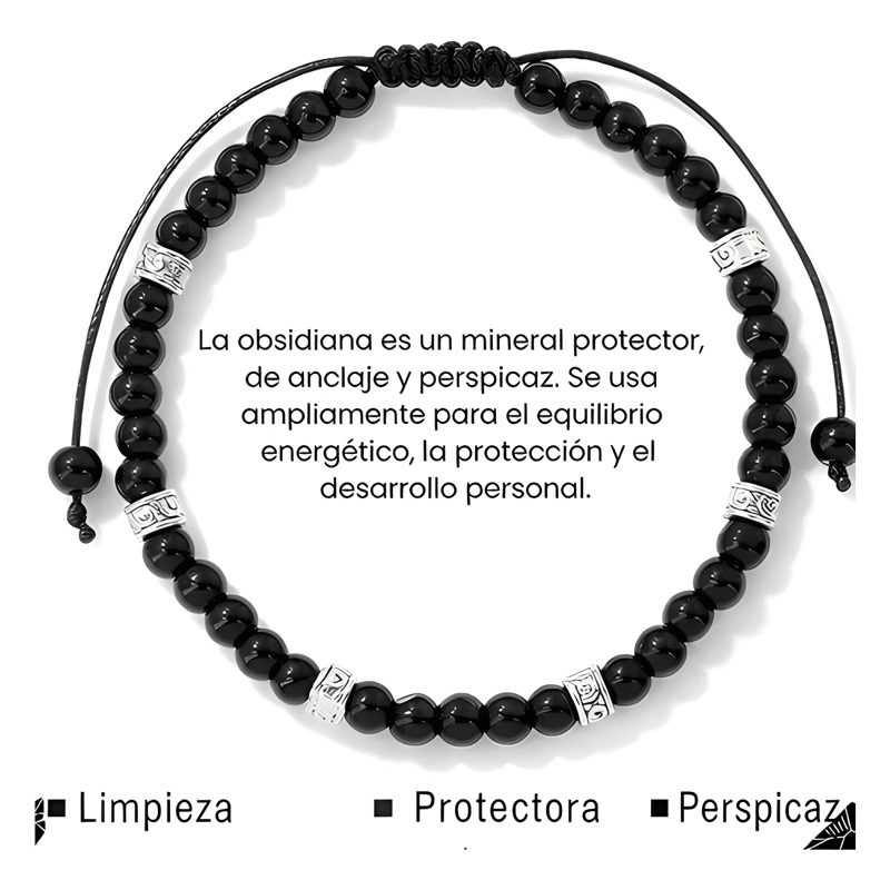 PULSERA AJUSTABLE DE TURMALINA NATURAL - ENERGE TICA NEGRA - 2