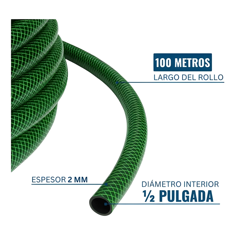 MANGUERA REFORZADA 1/2 PULGADA ROLLO 100 METROS - 4