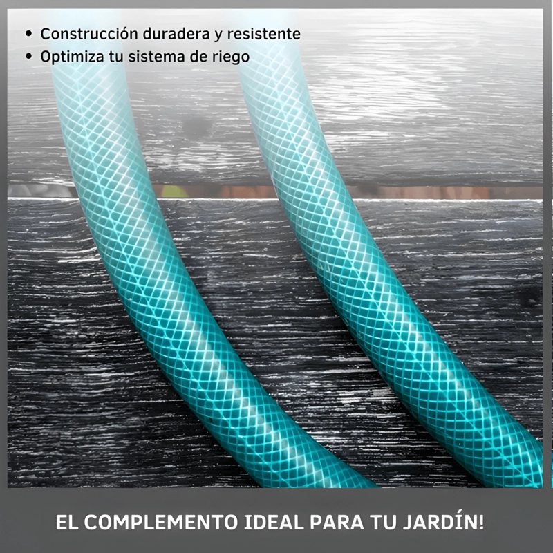 MANGUERA DE RIEGO MALLADA CON TELA Y ACOPLE 15M JARDIN PVC - 2