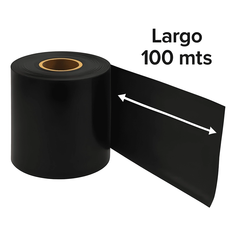 MANGA RIEGO 20CM ANCHO X 100MTS LARGO NEGRA - 3