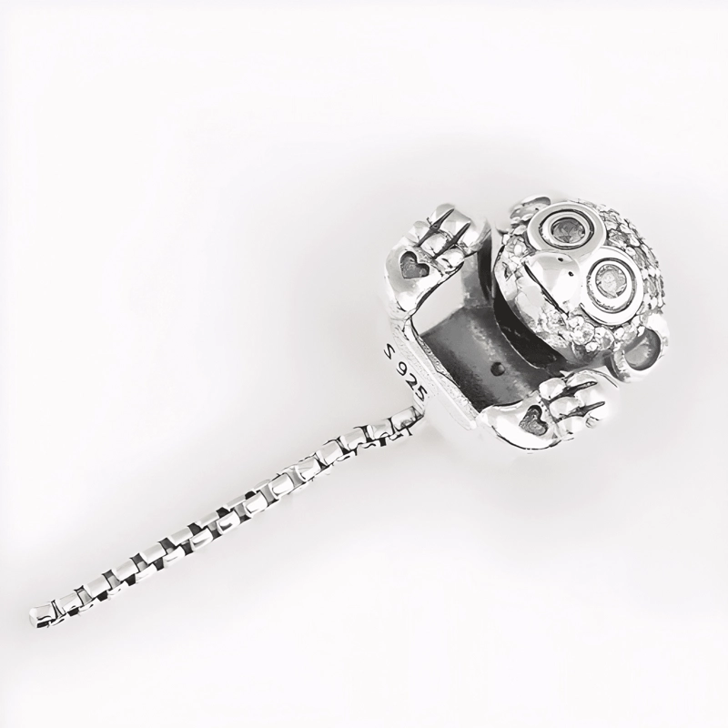 CHARM DIJE MONO BRILLANTE PLATA 925 - 1