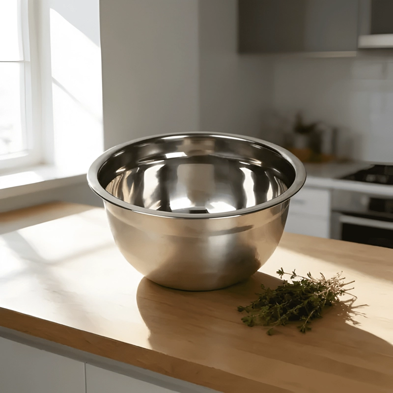 BOWL PROFUNDO 32 CM GRANDE ACERO INOXIDABLE COCINA - 1