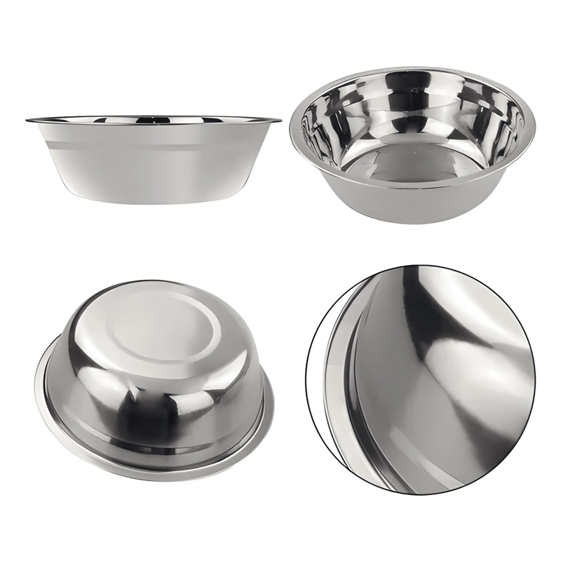 PACK 3 BOWL ACERO INOX PREMIUM 17CM COCINA ENSALADA 600ML - 4