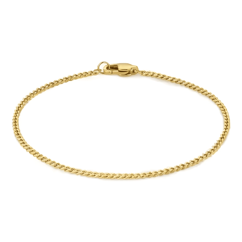 PULSERA MINIMAL CUBAN ORO 2MM DISCRECION SAINT VENIK 19 - 1